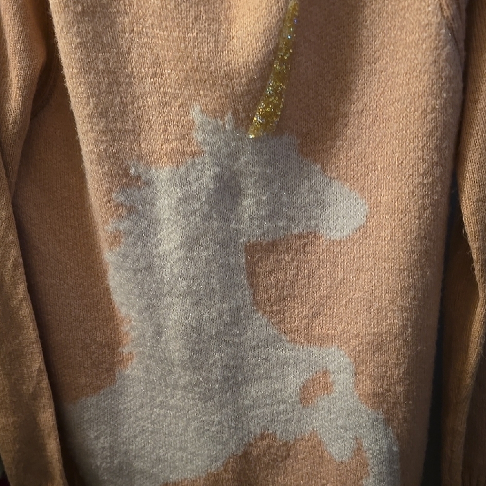 LC Lauren Conrad Tan and Gray V-Neck Sweater - Picture 4 of 7